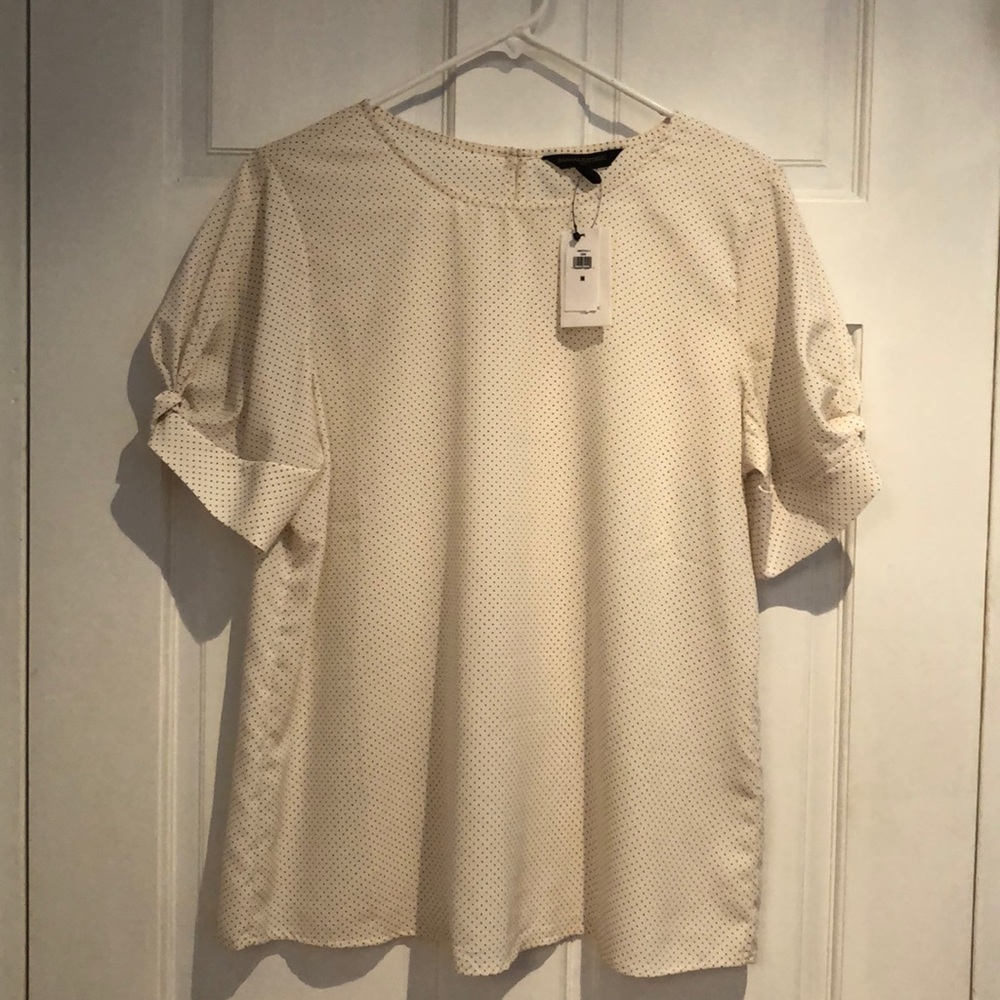 Banana Republic Cream Polka-Dot Blouse